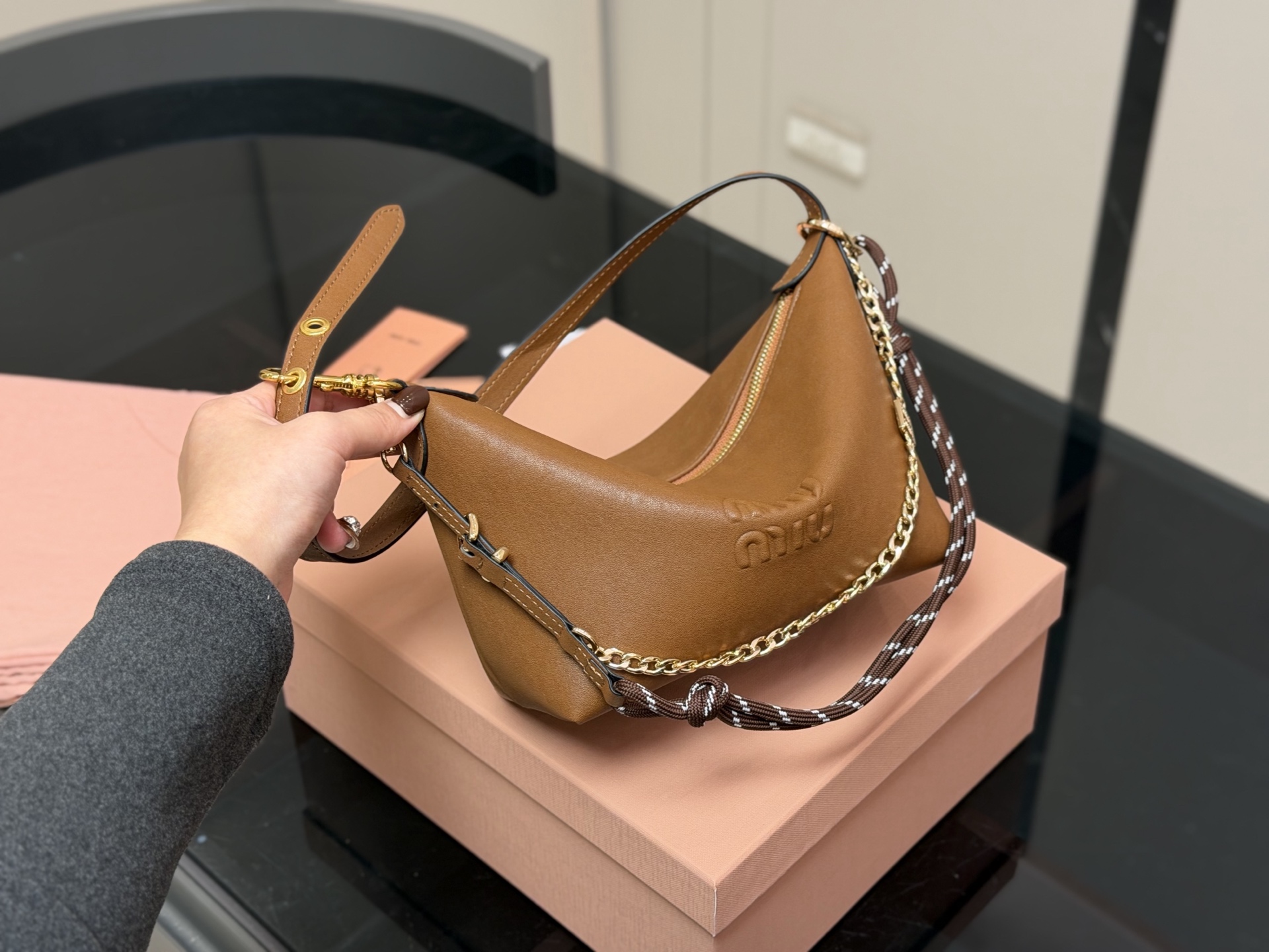 Miu Miu canvas mini lunchbox bag - cnluxepick