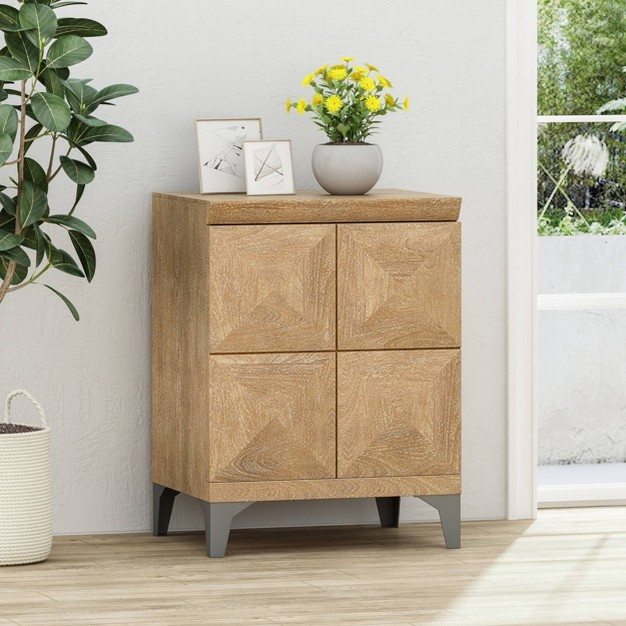 Glover Boho Cabinet Gray Antique Christopher Knight Home