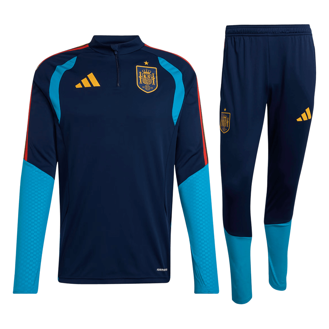 Spain 1/4 Zip Tracksuit 2026 Kids Navy
