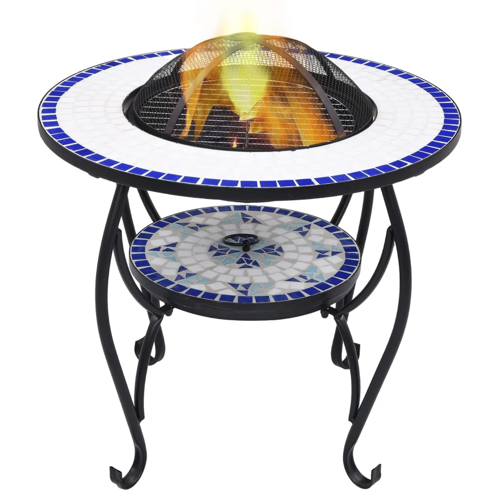 Mosaic Fire Pit Table Terracotta 26.8