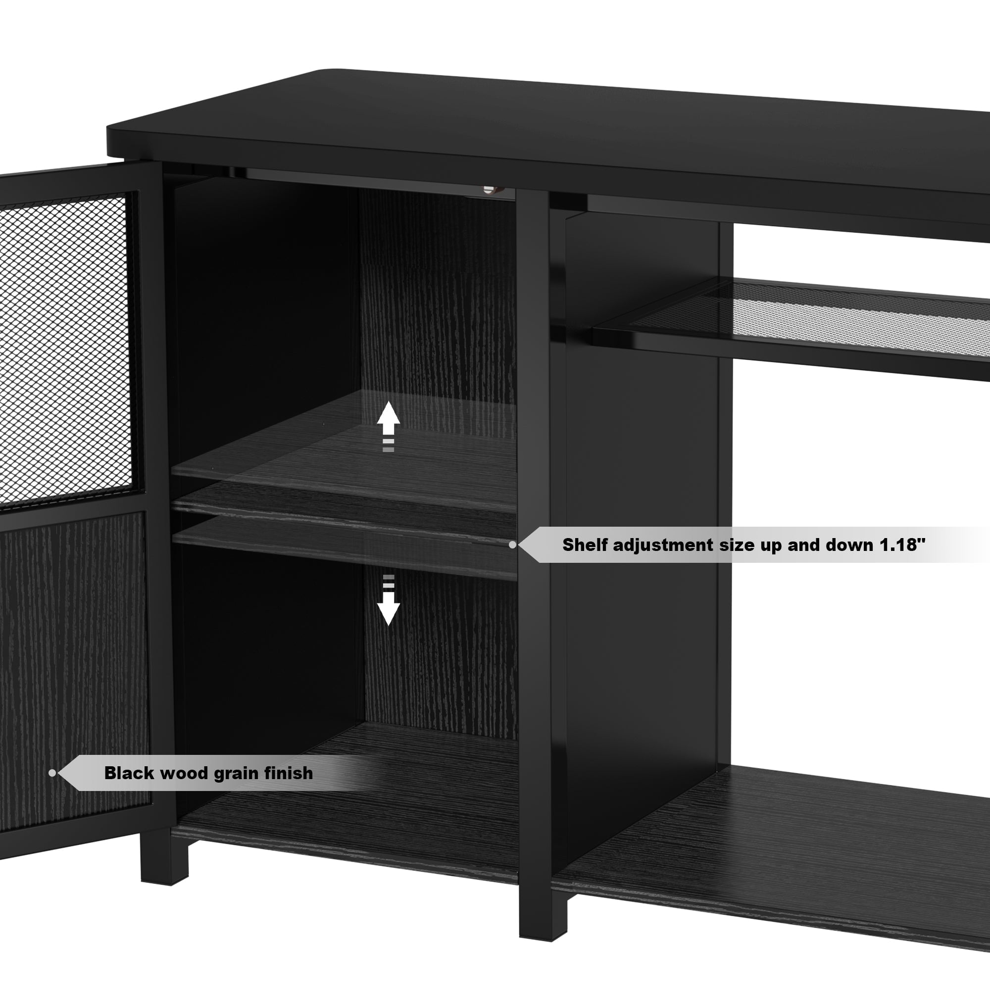 55-75 Gallon Fish Tank Stand Heavy Duty Metal Aquarium Stand with Cabinet,52