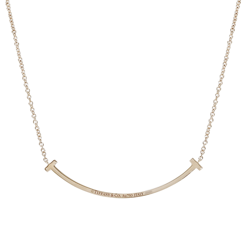 Tiffany & Co. Tiffany T Smile Necklace 18K Rose Gold Diamond 74956963