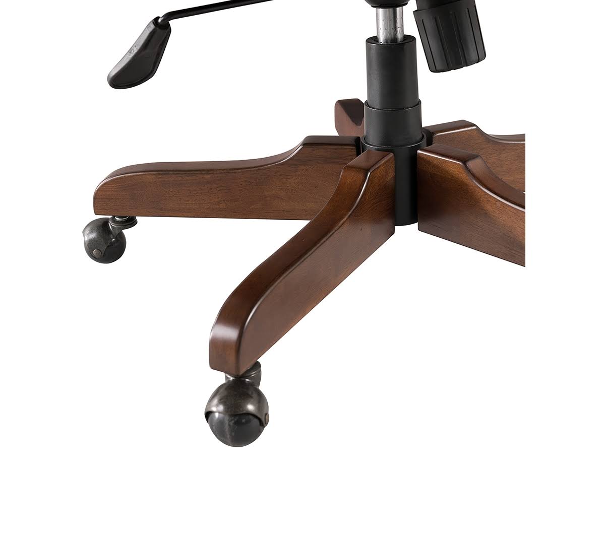 Riverside Clinton Hill Leather Desk Chair in Classic Cherry