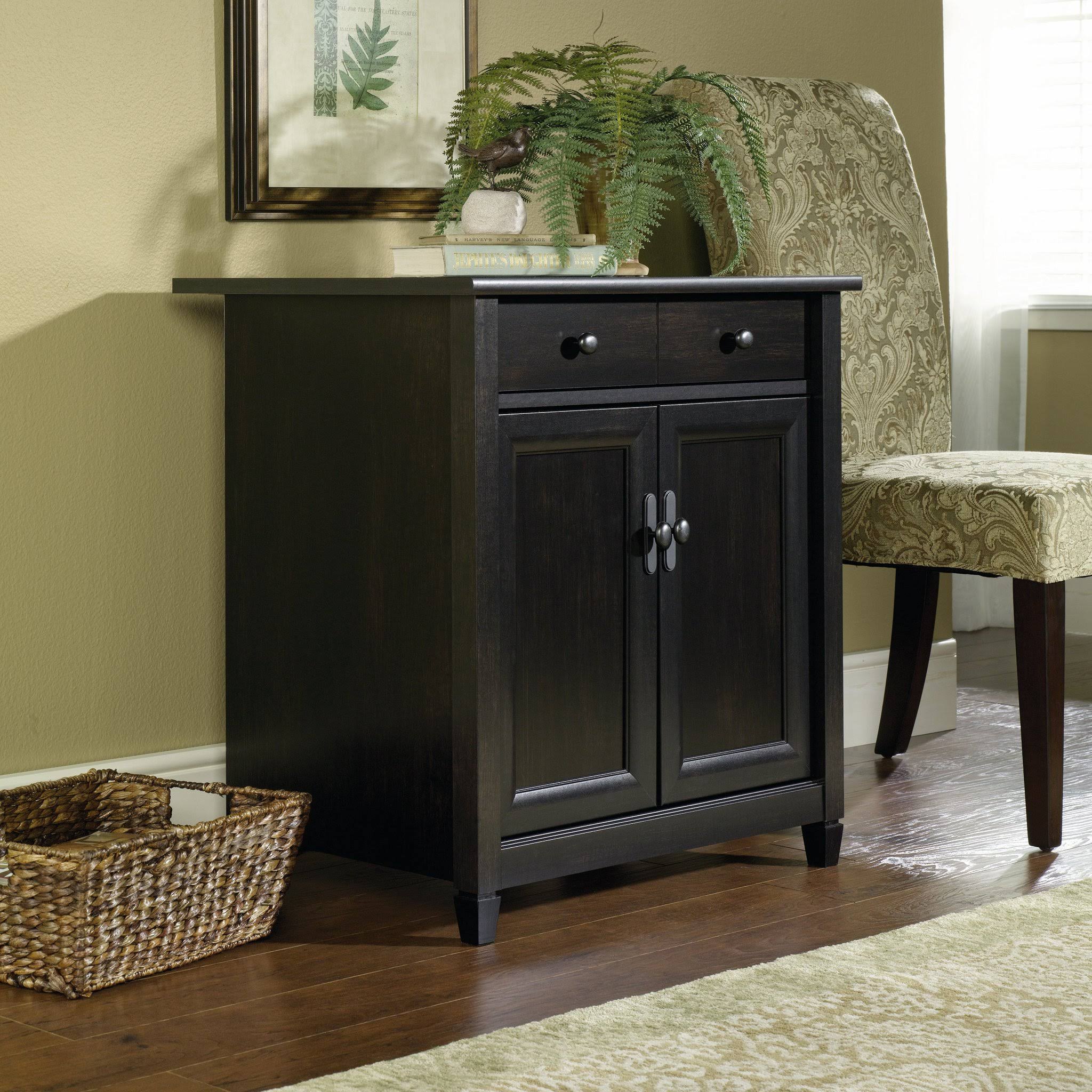 Sauder Edge Water Utility Stand | Estate Black