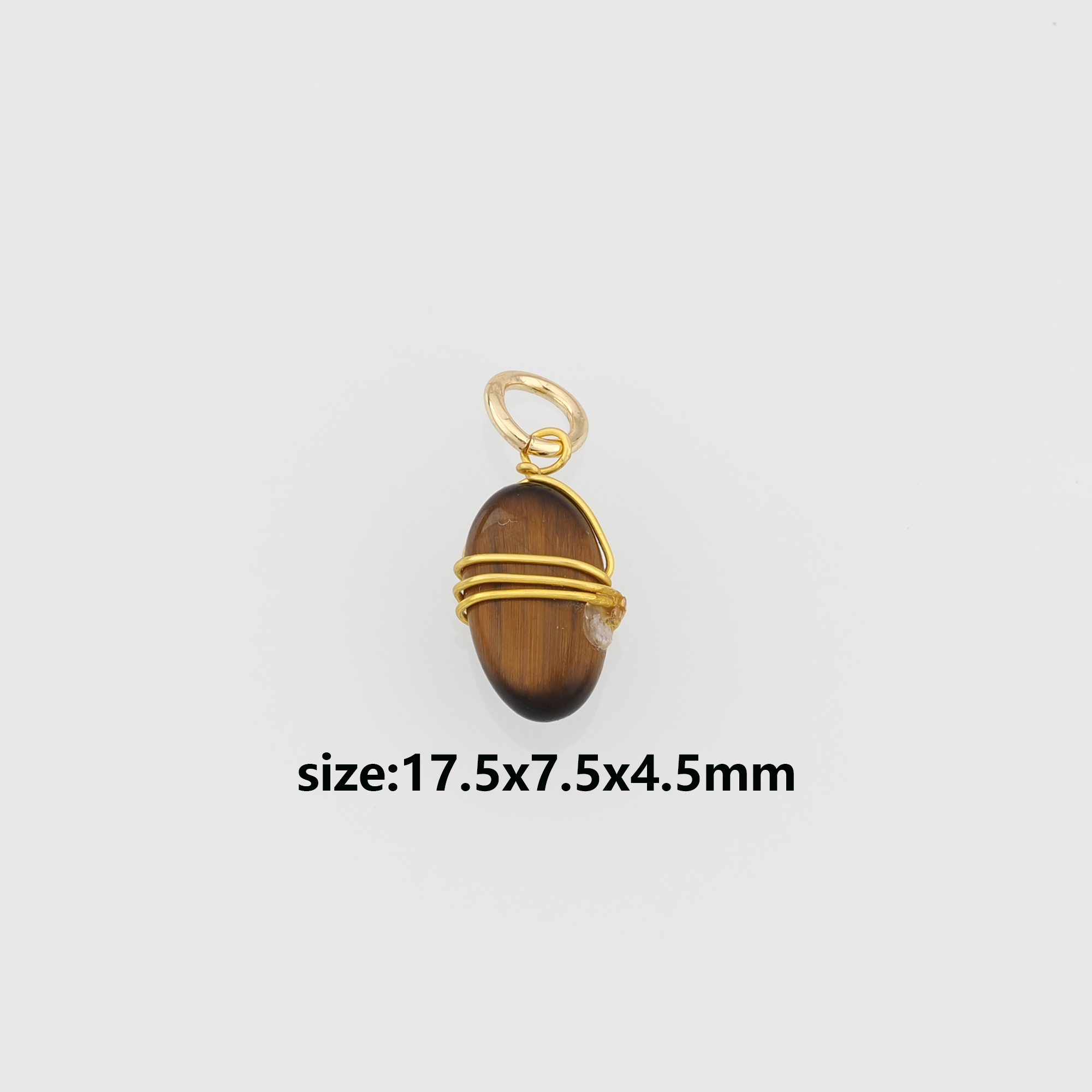 18K Gold Filled Geometric Pendant,Natural Stone Geometric Charm Earrings Necklace for DIY Jewelry Making Supply