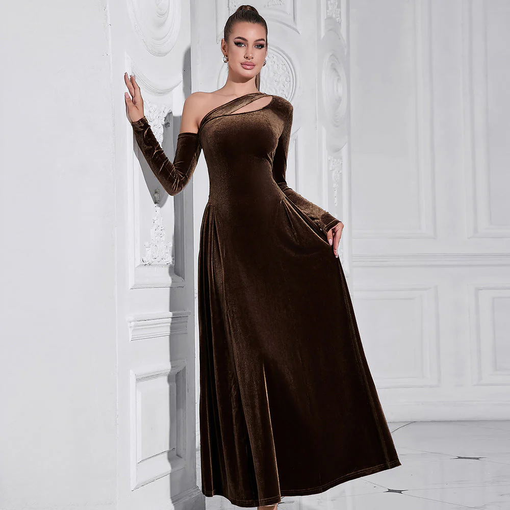 One Shoulder Maxi Dress | Formal Evening GownClistos