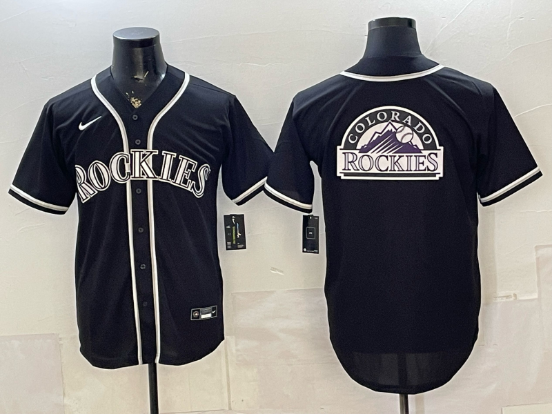 Men's Colorado Rockies Fashion Limited Black Out Jersey