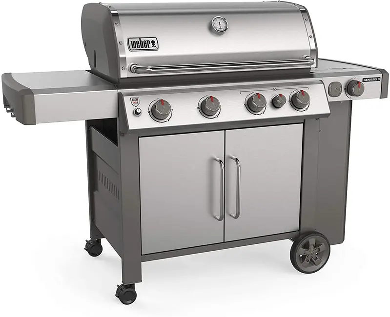 Weber Genesis II S-435 Propane Grill – 4-Burner Stainless Steel Gas Grill with Premium Features and Large Cooking Area