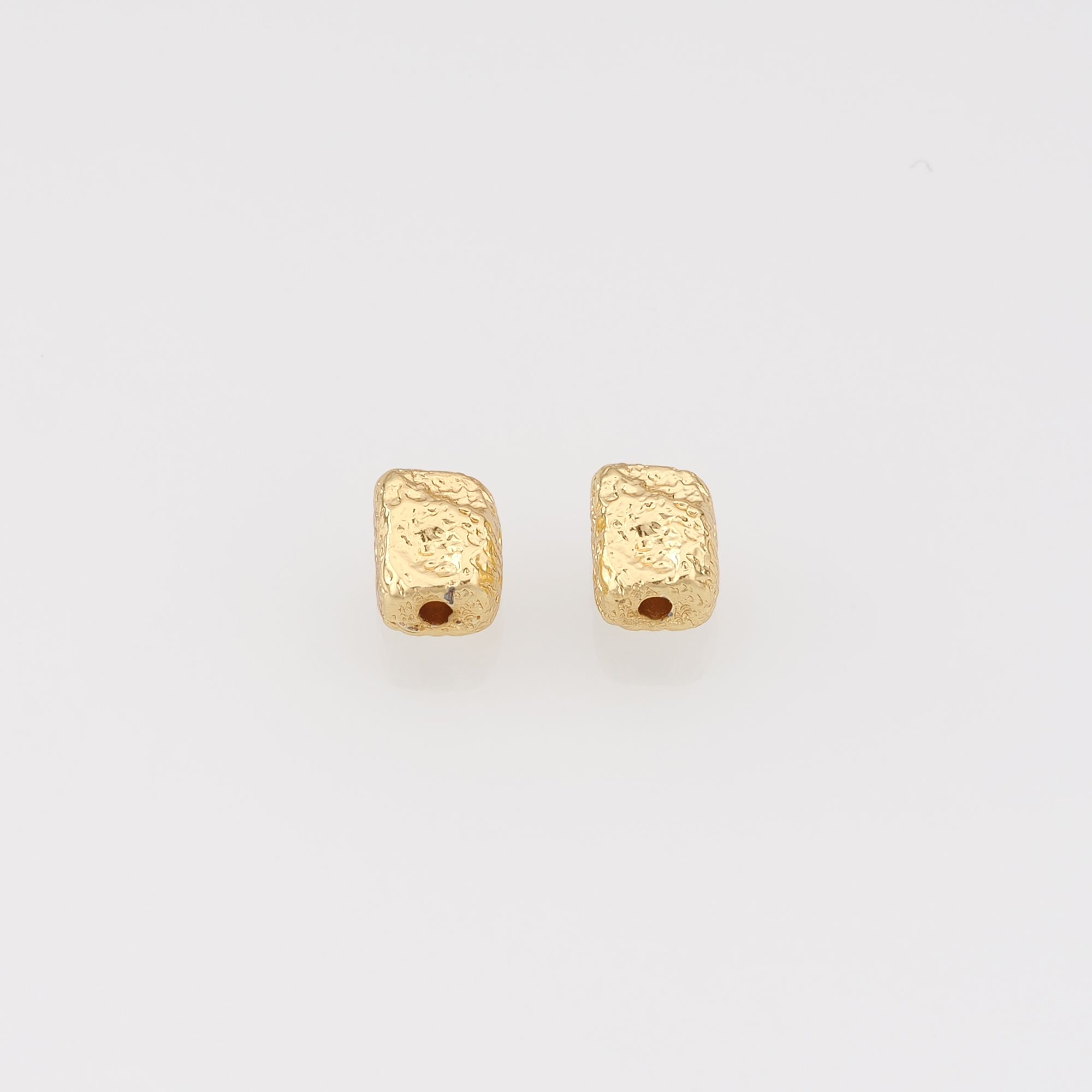 10Pcs 18K Gold Filled Geometric Spacer Beads,Geometric Bead for Bracelet Jewelry Necklace Making Supply