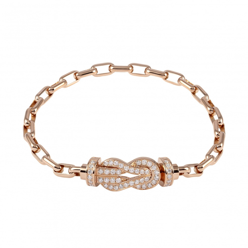 FRED Chance Amphini Lm Link Bracelet 18K Rose Gold Diamond 0B0102-6B0352
