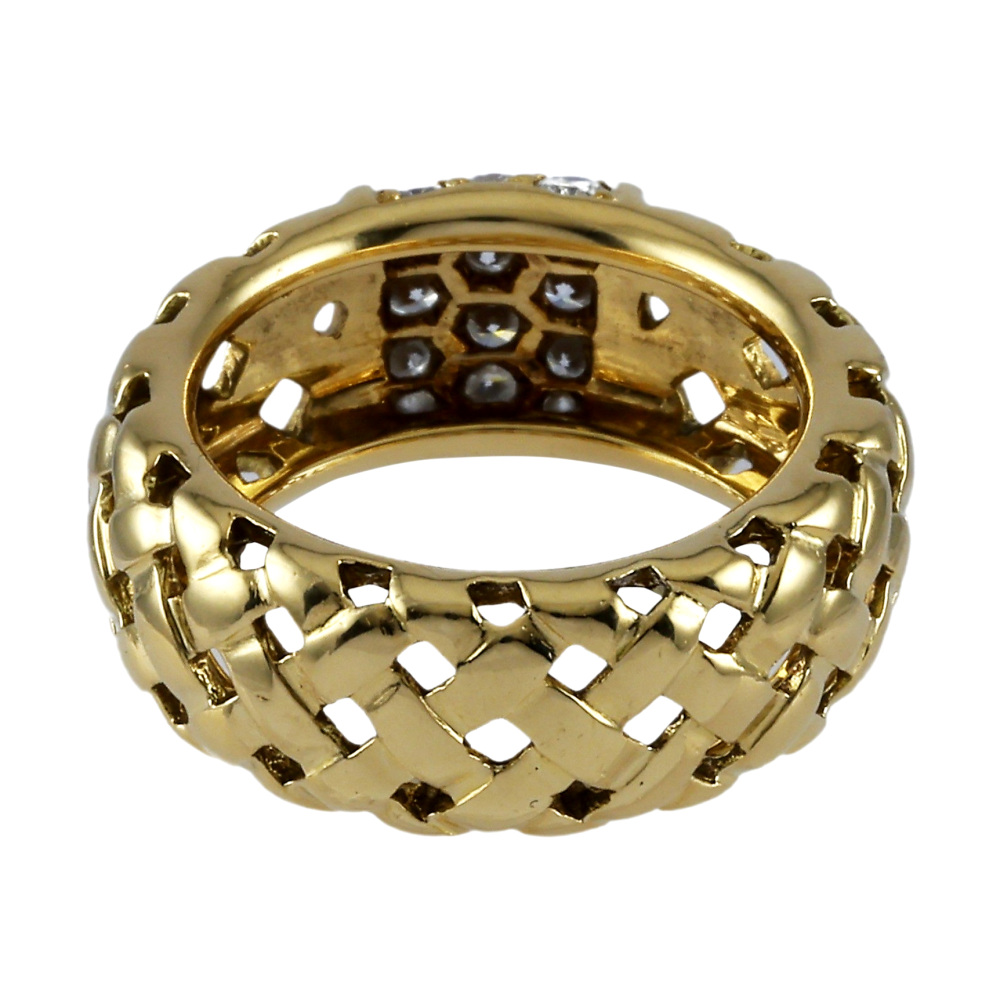 Tiffany & Co. Tiffany Mineverley Diamond K18YG Yellow Gold Ring