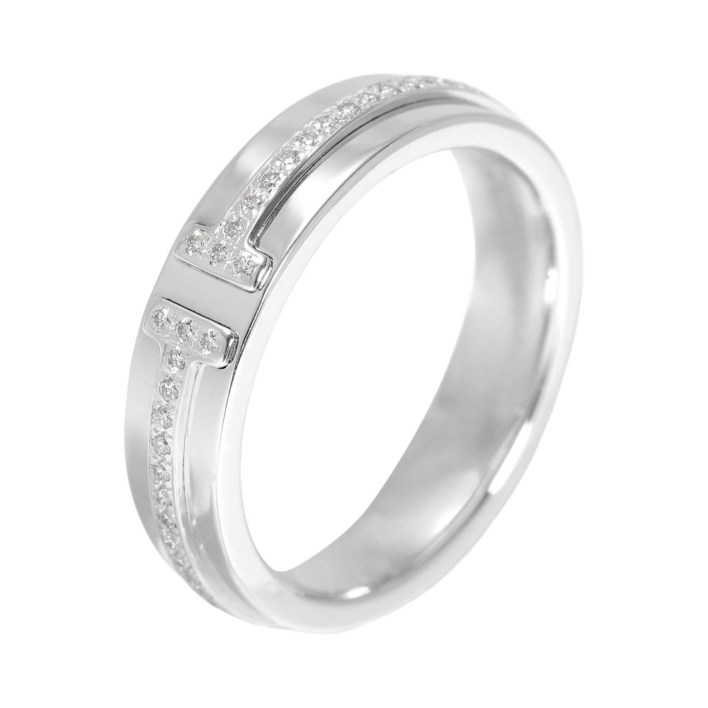 Tiffany & Co. Tiffany T Narrow Diamond Ring 18K White Gold 60151263