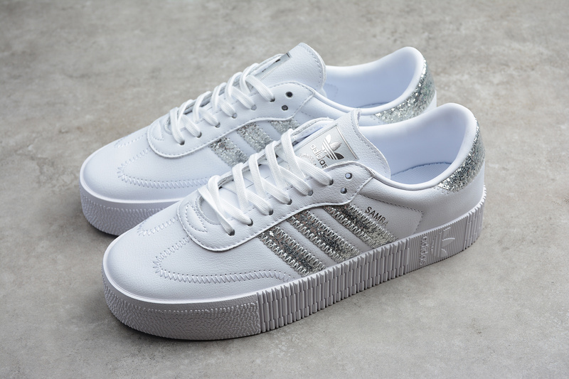 Adidas Sambarose Shoes Cloud White/Cloud White/Silver Metallic FX3819