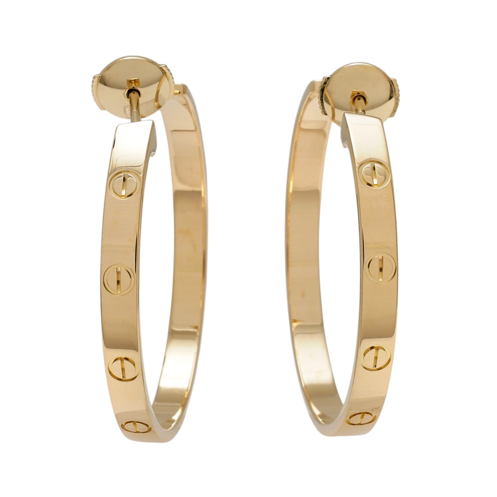 Cartier Love Hoop Earrings 18K Yellow Gold B8028200