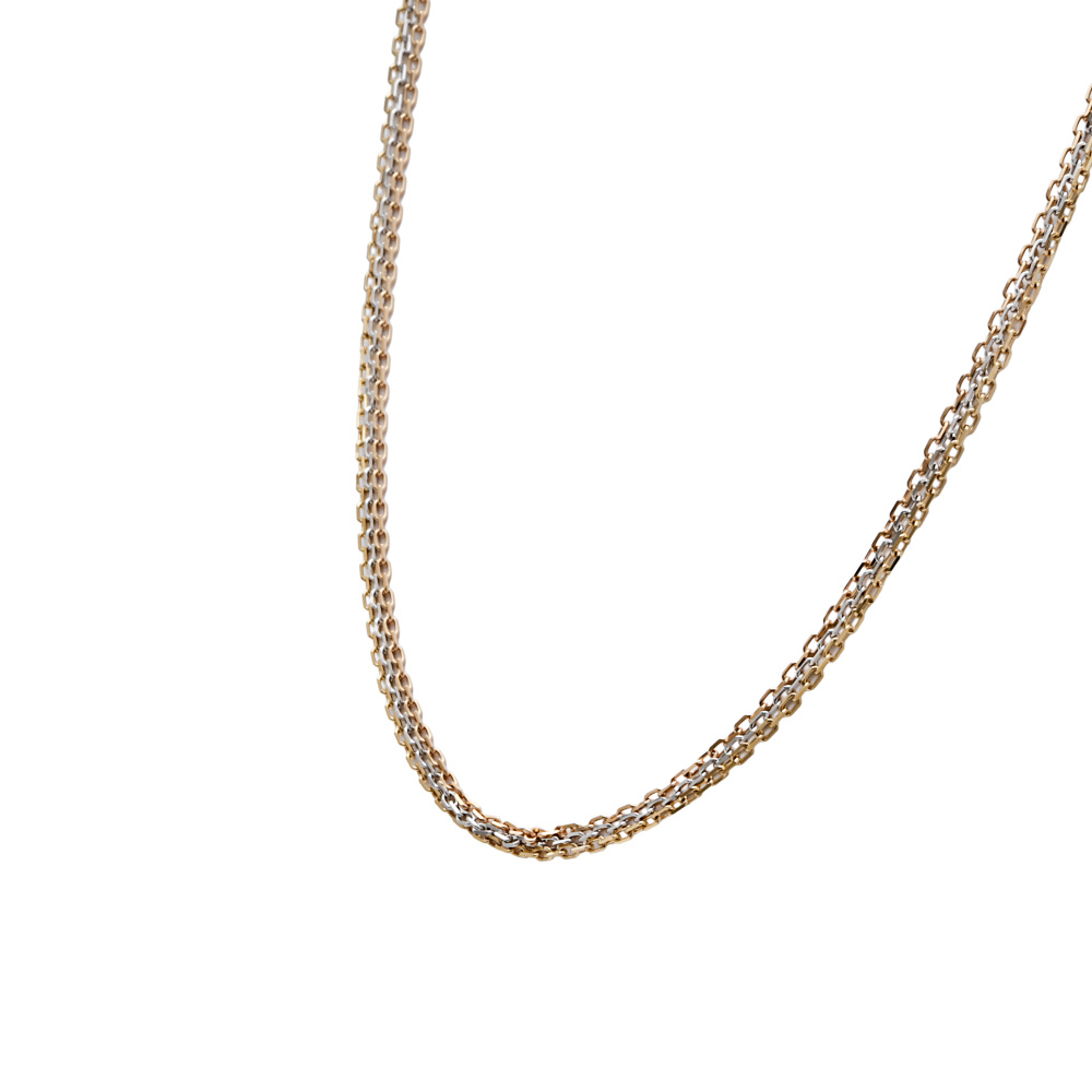 Cartier Three Color Necklace Tri-Gold