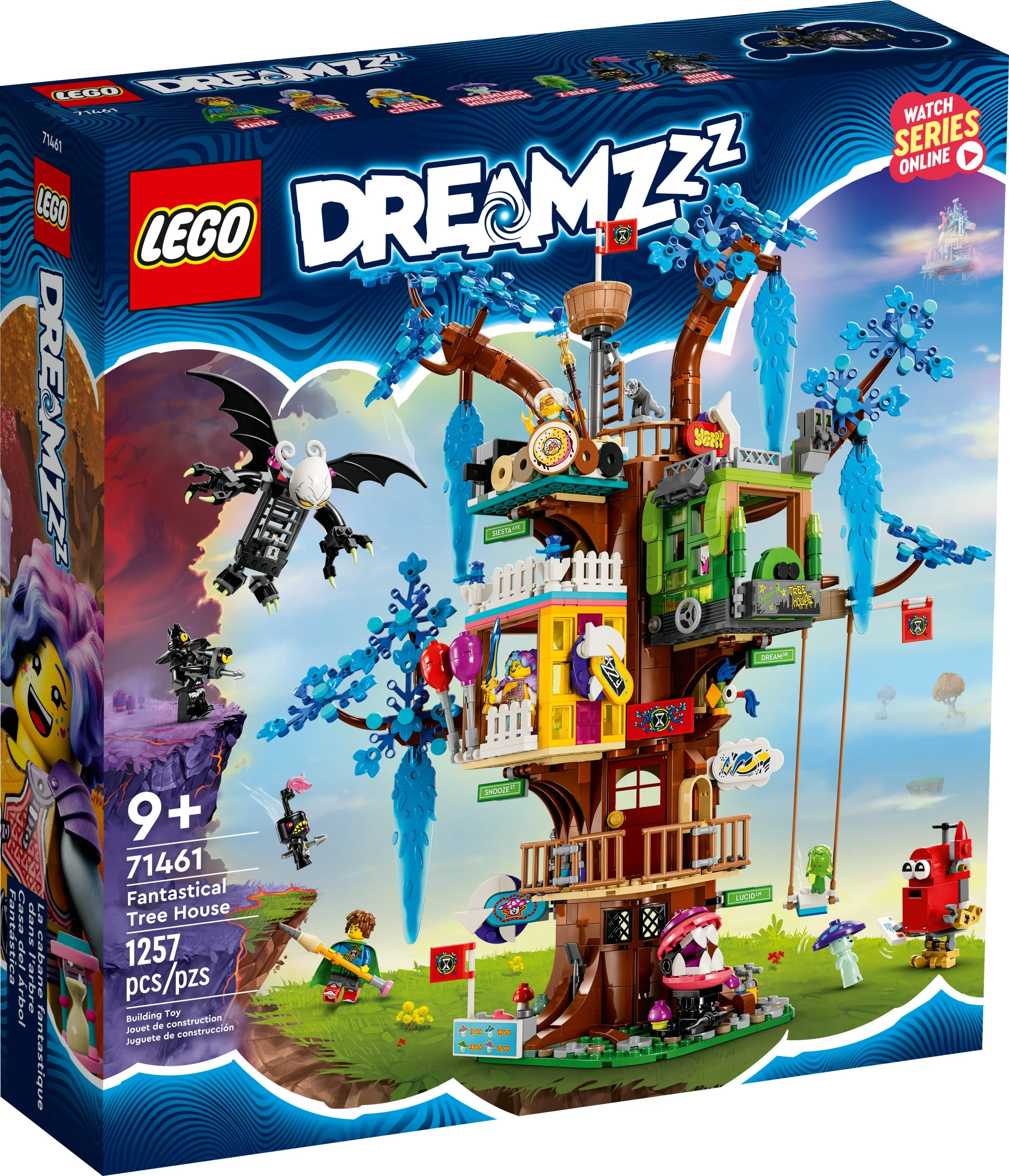 LEGO DREAMZzz Fantastical Tree House 71461 Features 3 Detailed Rooms, Building Toy for Kids Ages 9+ with Big Imaginations, Includes Mrs. Castillo, Izzie, Mateo and the Night Hunter Minifigures