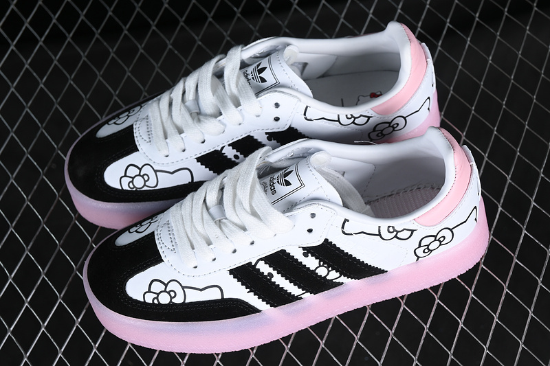 Adidas Kith Clarks Originals 8th Street Samba White/Black/Pink ID7295