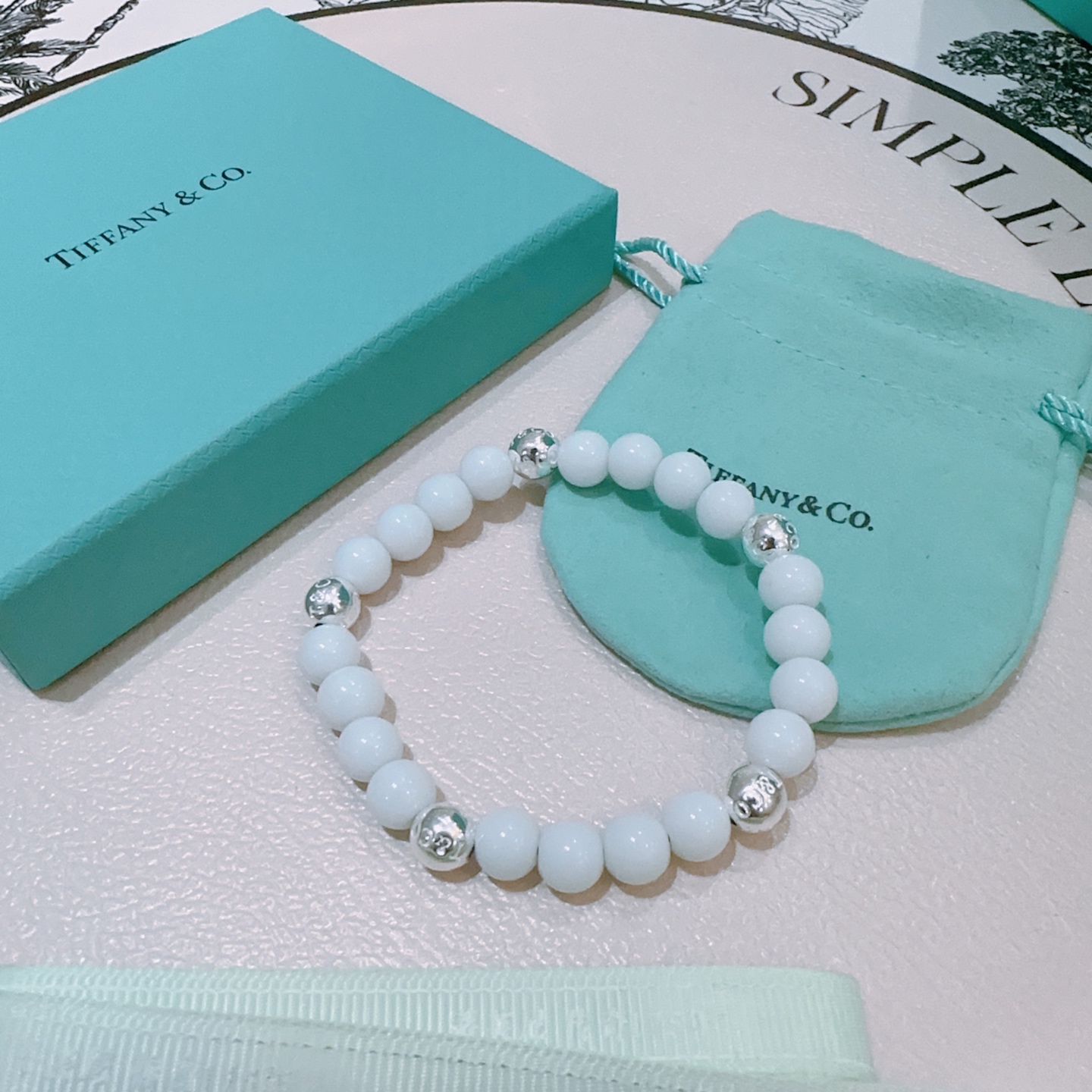 New Tiffany bracelet multi-element agate silver style bracelet trendy and fashionable must-have same style for couples - cnluxepick