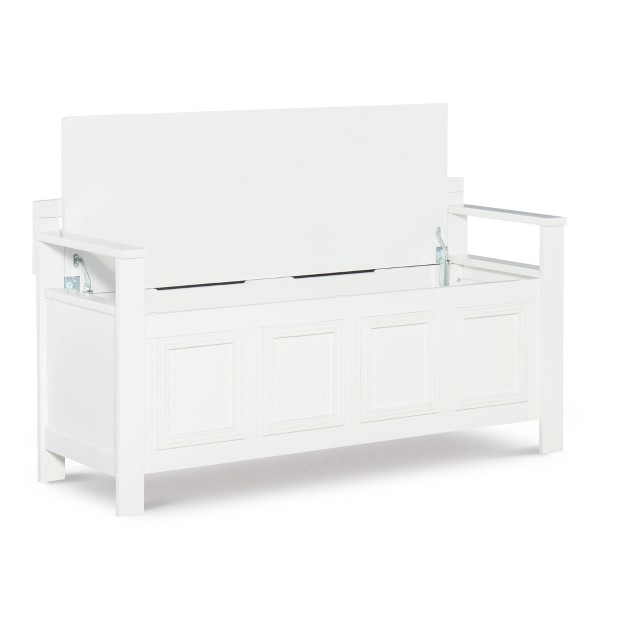 Laredo Solid Wood Storage Bench White Linon