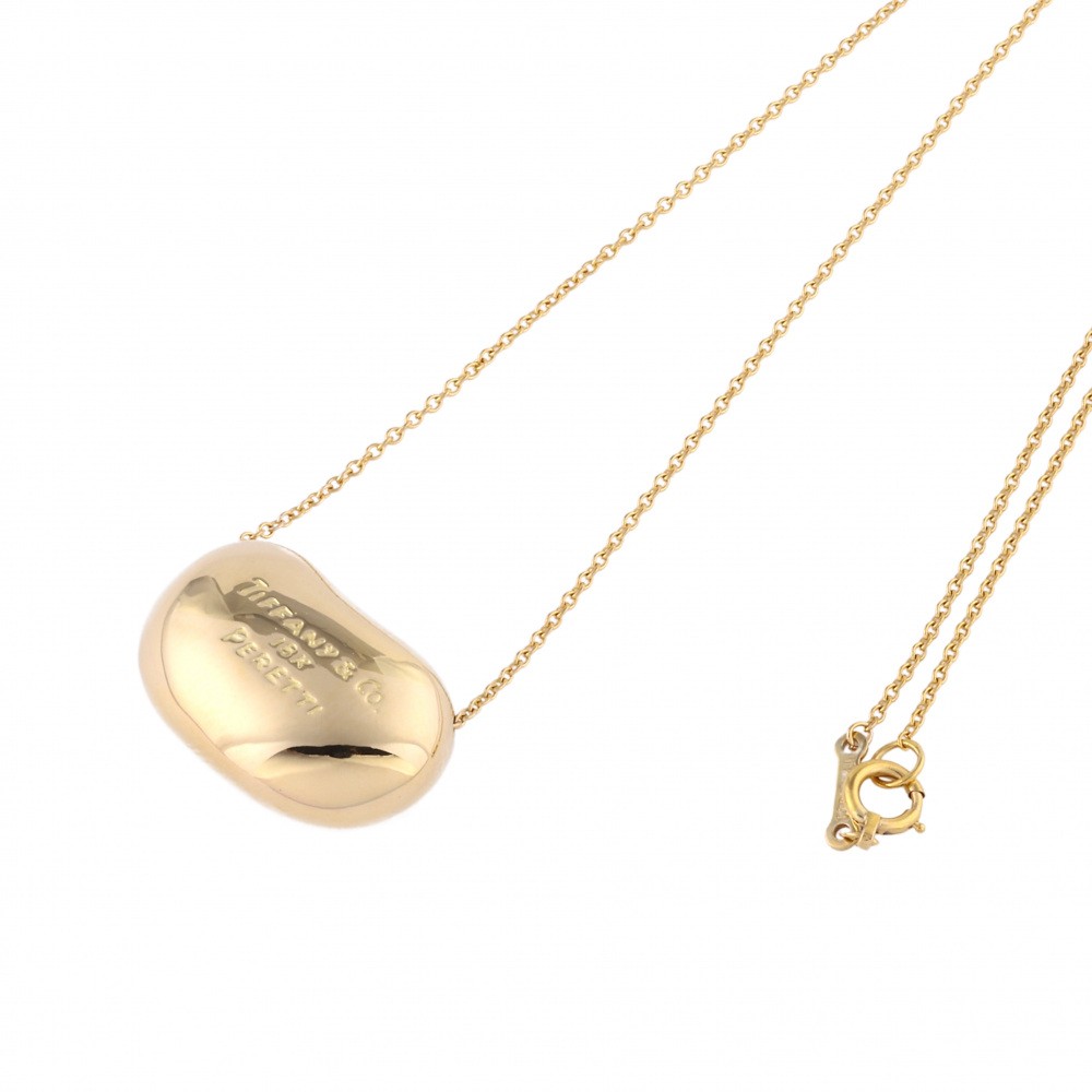 Tiffany & Co. Elsa Peretti Bean Necklace 18K Yellow Gold