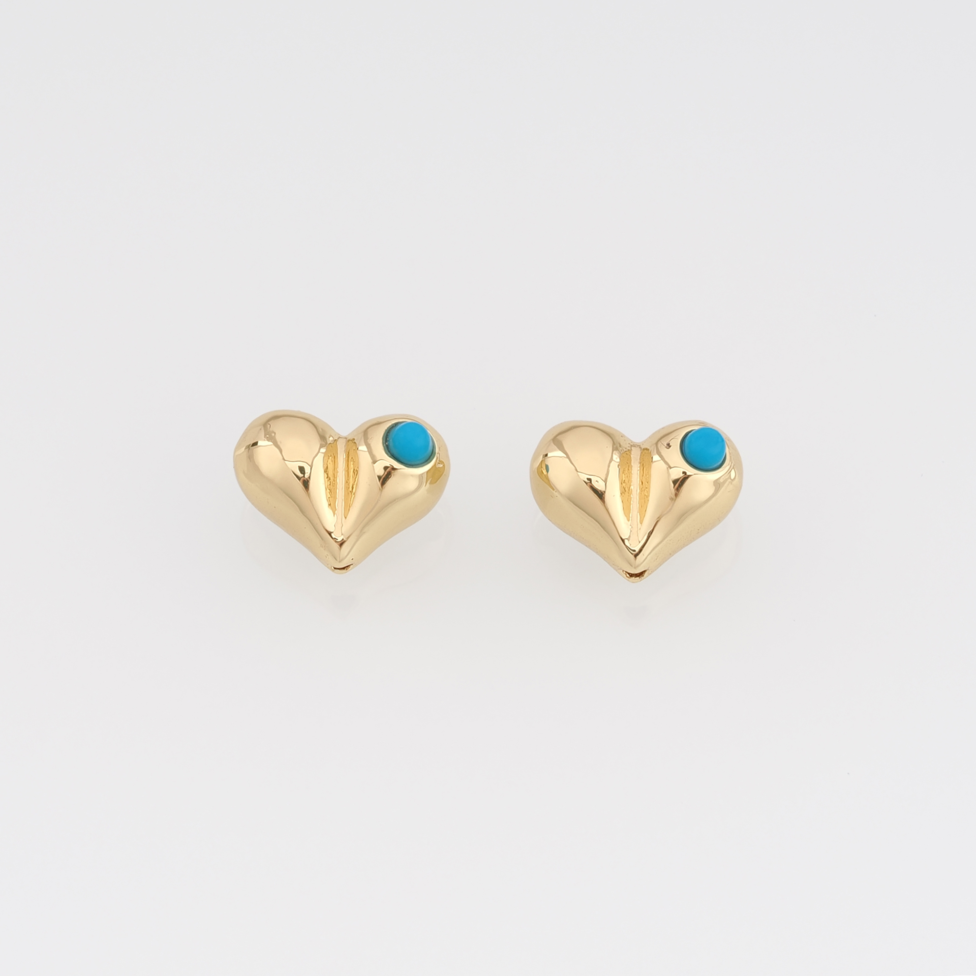 18K Gold Filled Heart Spacer Beads,Heart Bead for Bracelet Jewelry Necklace Making Supply