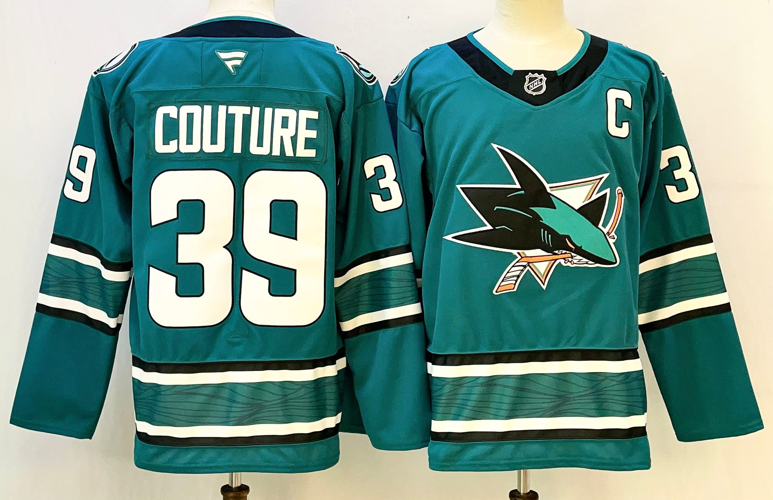 Men's San Jose Sharks Logan Couture #39 Fanatics Teal Home Breakaway Jersey