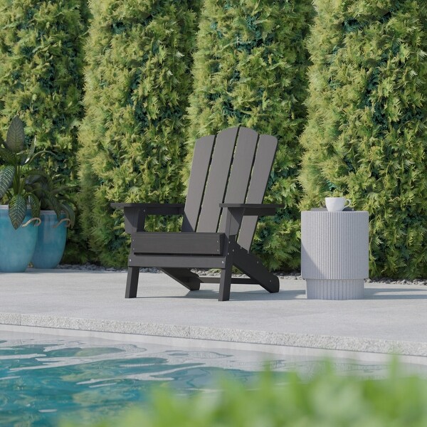 Commercial Grade AllWeather Adirondack Chair with Swiveling Cupholder