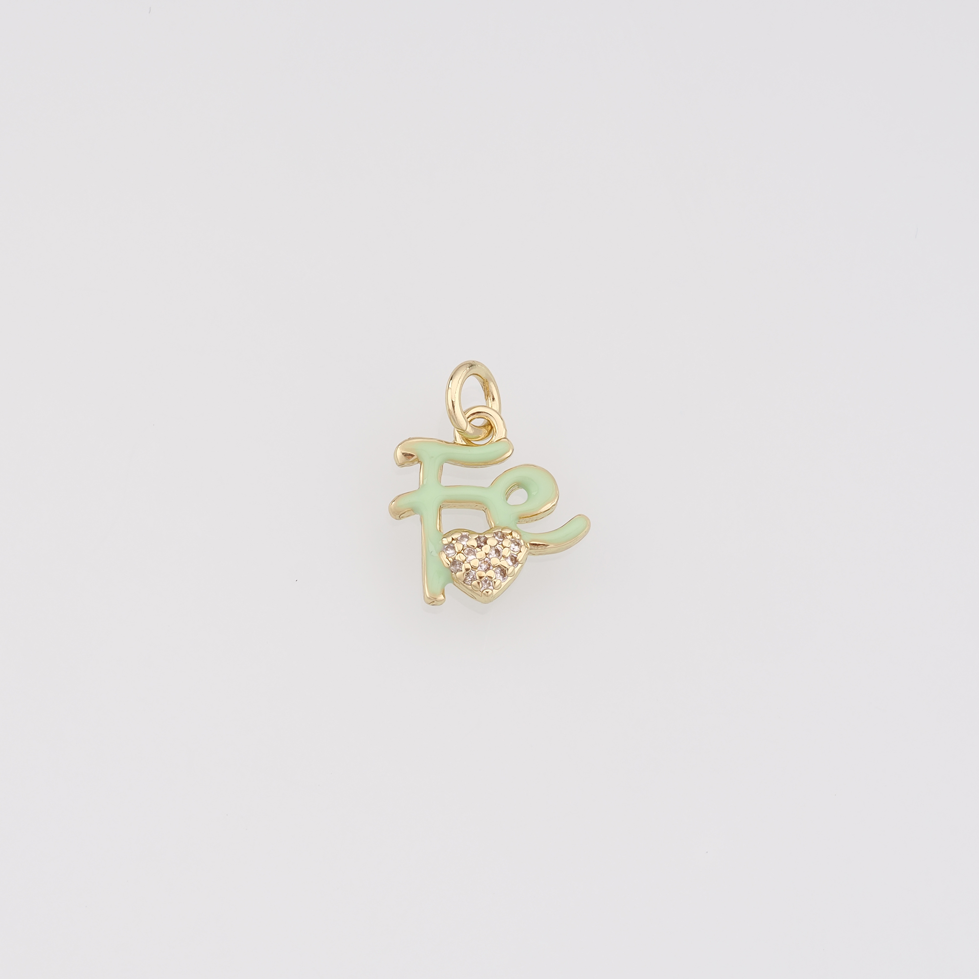 18K Gold Filled Fe Pendant,Enamel Fe Charm Earrings Necklace for DIY Jewelry Making Supply