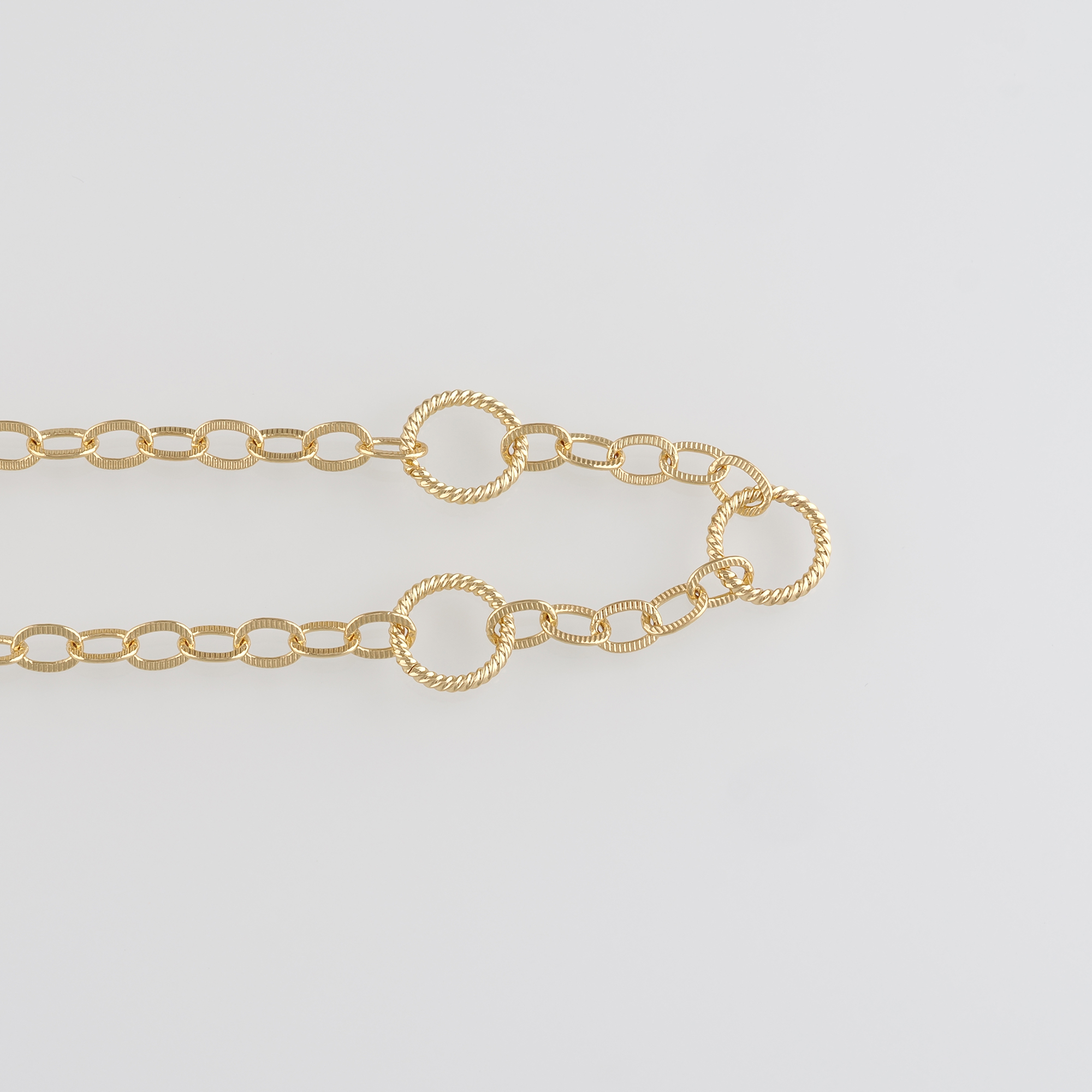 18K Gold Filled Textured Chain Necklace,Thin Link Chain Necklace,Oval Cable Link Chain,Minimalist Necklace,Adjustable Necklace