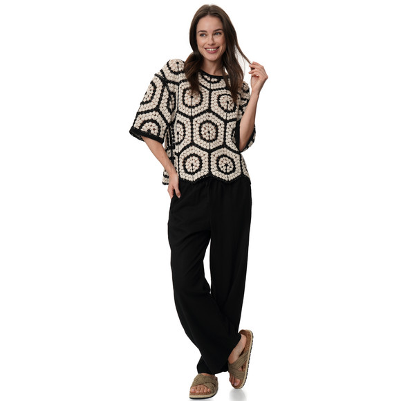 Gina Benotti Damen Strickshirtmit Ajourmuster
