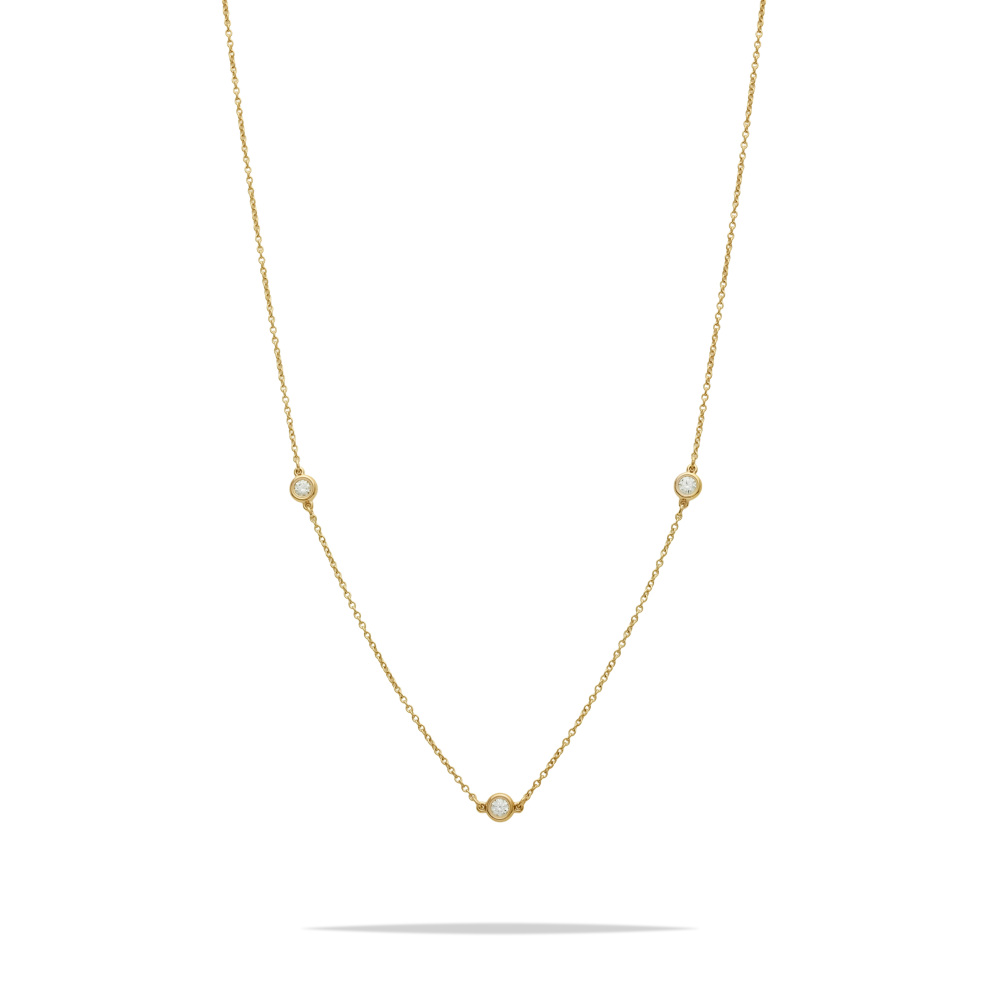 Tiffany & Co. Elsa Peretti By the Yard Necklace 18K Yellow Gold Diamond 60127092