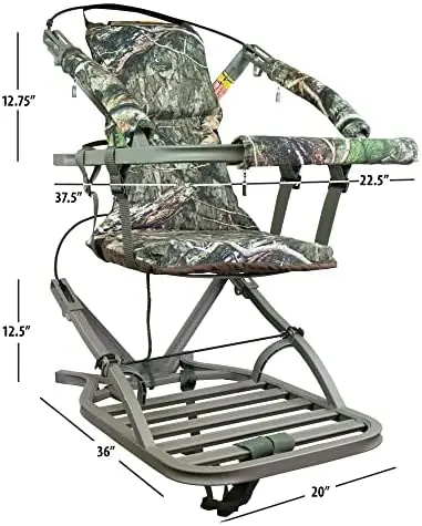 Summit Viper SD Climbing Treestand – Lightweight Aluminum, Padded Seat, 300 lb Capacity + Harness