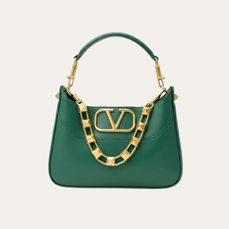 Valentino Locò Shoulder Bag Green 11 Inches