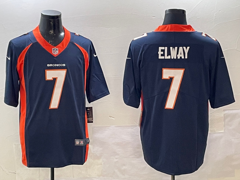 Men's Denver Broncos John Elway #7 Navy Game Player Jersey