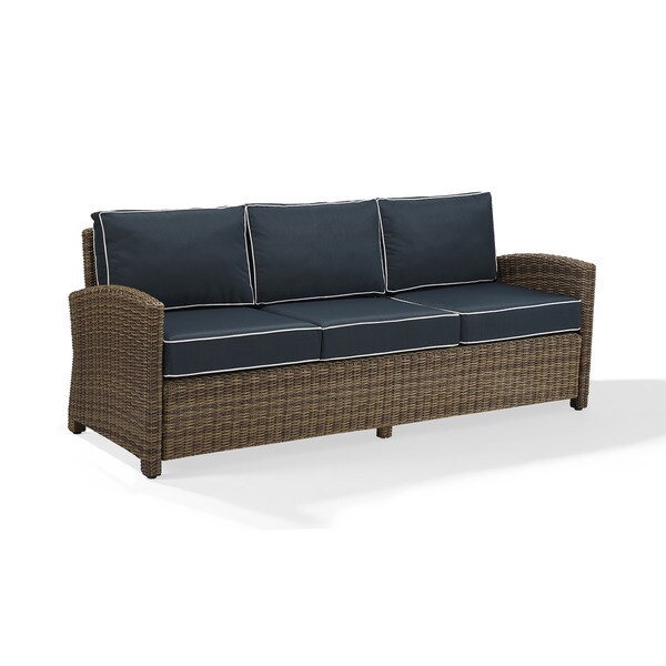 Crosley Bradenton Sofa with Navy Cushions