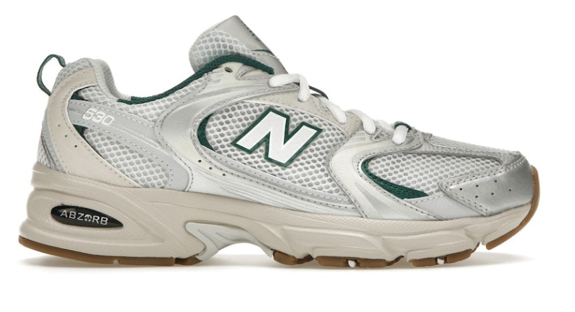 New Balance 530 White Silver Green MR530AFG Casual Running Shoes
