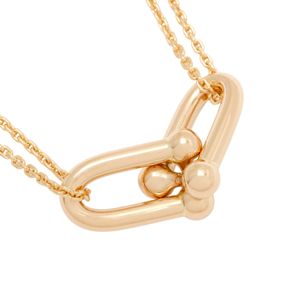 Tiffany & Co. Hardware Double Link Necklace 18K Rose Gold 63982326