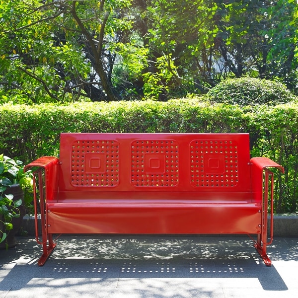 Crosley Bates Sofa Glider In Red