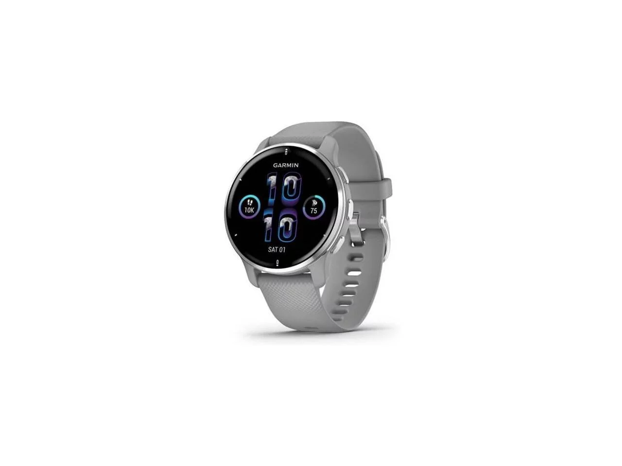 Garmin Venu 2 Plus GPS Multisport Smartwatch, Silver Bezel with Powder Gray Case