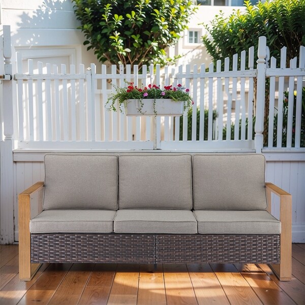 Patio Sofa Wicker High Back Sofa