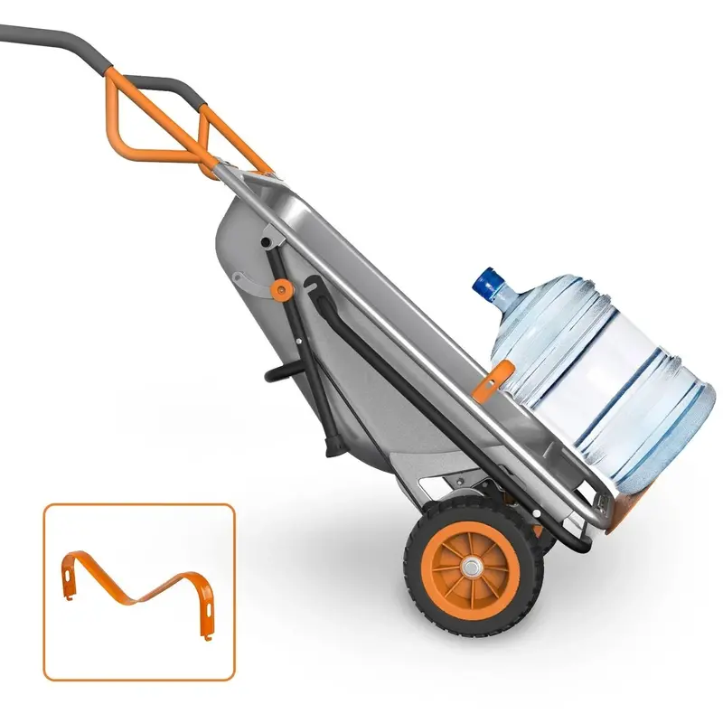 Worx Aerocart WG050 Multi-Use Yard Cart – 8-in-1 Convertible Wheelbarrow, Dolly & Garden Carrier