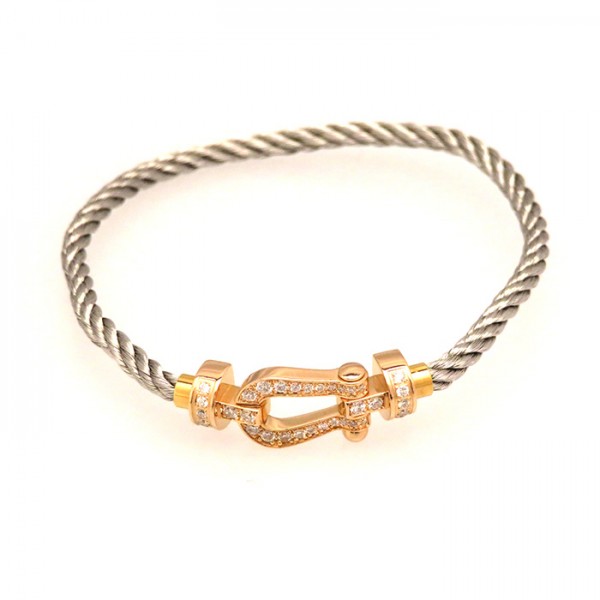 FRED Force 10 Mm Bracelet 18K Rose Gold Diamond