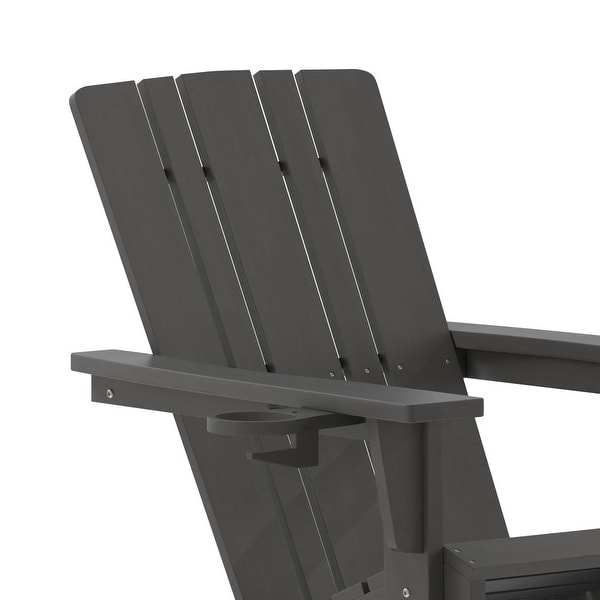 AllWeather Rocking Adirondack Chair with Swiveling Cupholder