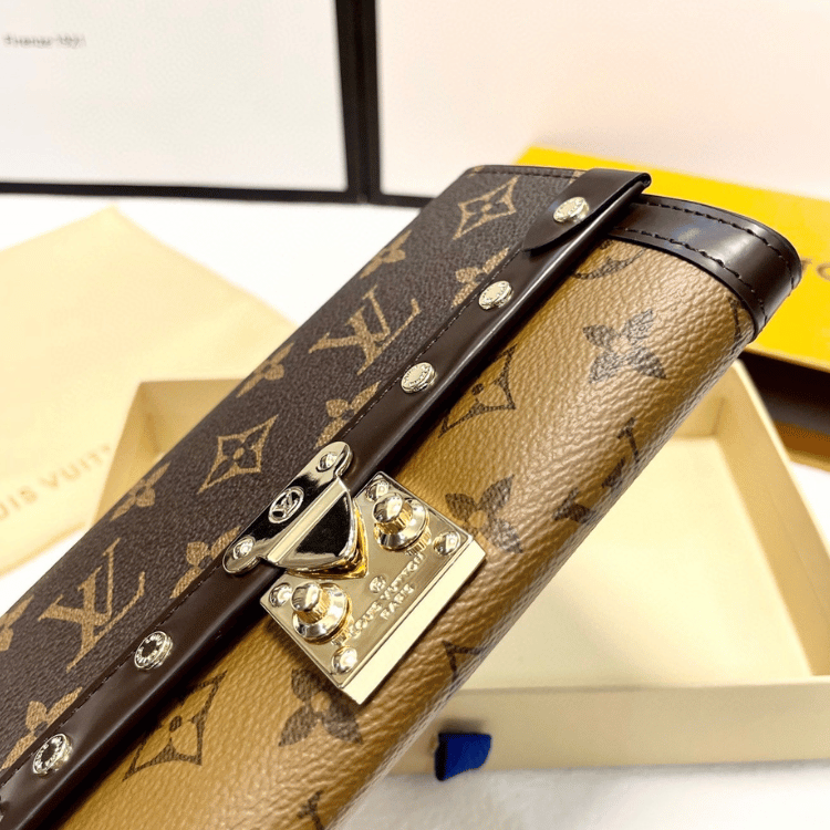 Louis Vuitton Trunk Long Wallet Monogram Brown 7.5 Inches