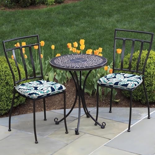 Set of 4 Outdoor Chair Cushions with Ties,Water Repellent Patio Chair Pads 17