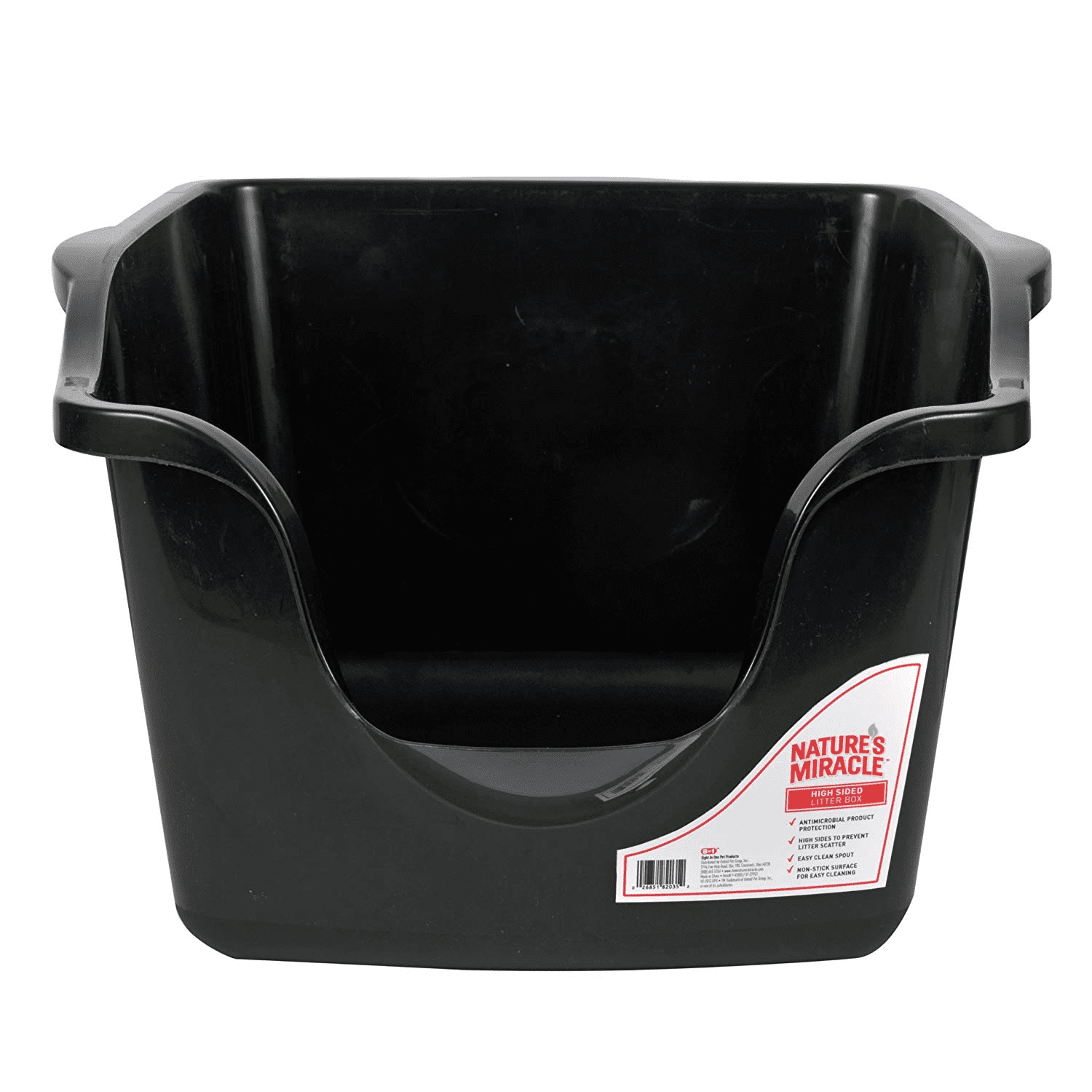 Nature's Miracle High-Sided Cat Litter Box, Easy-Clean Spout, 18.25 x 23.40