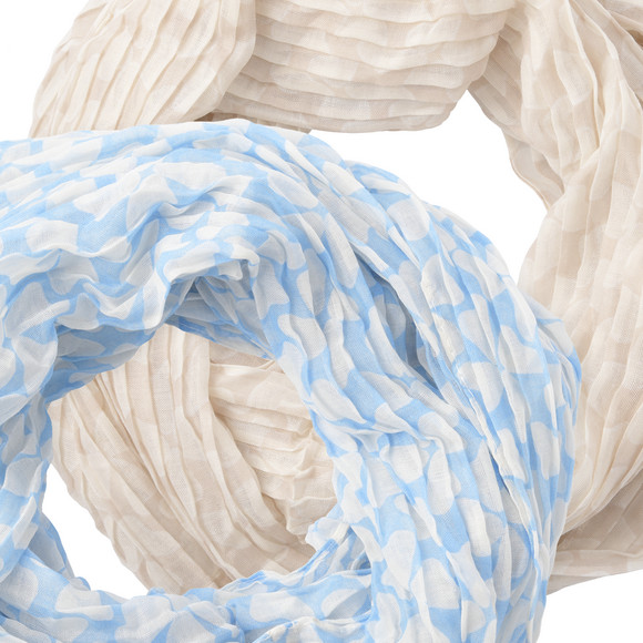 Gina Benotti 2 Damen Rundschals mit Crinkle-Struktur