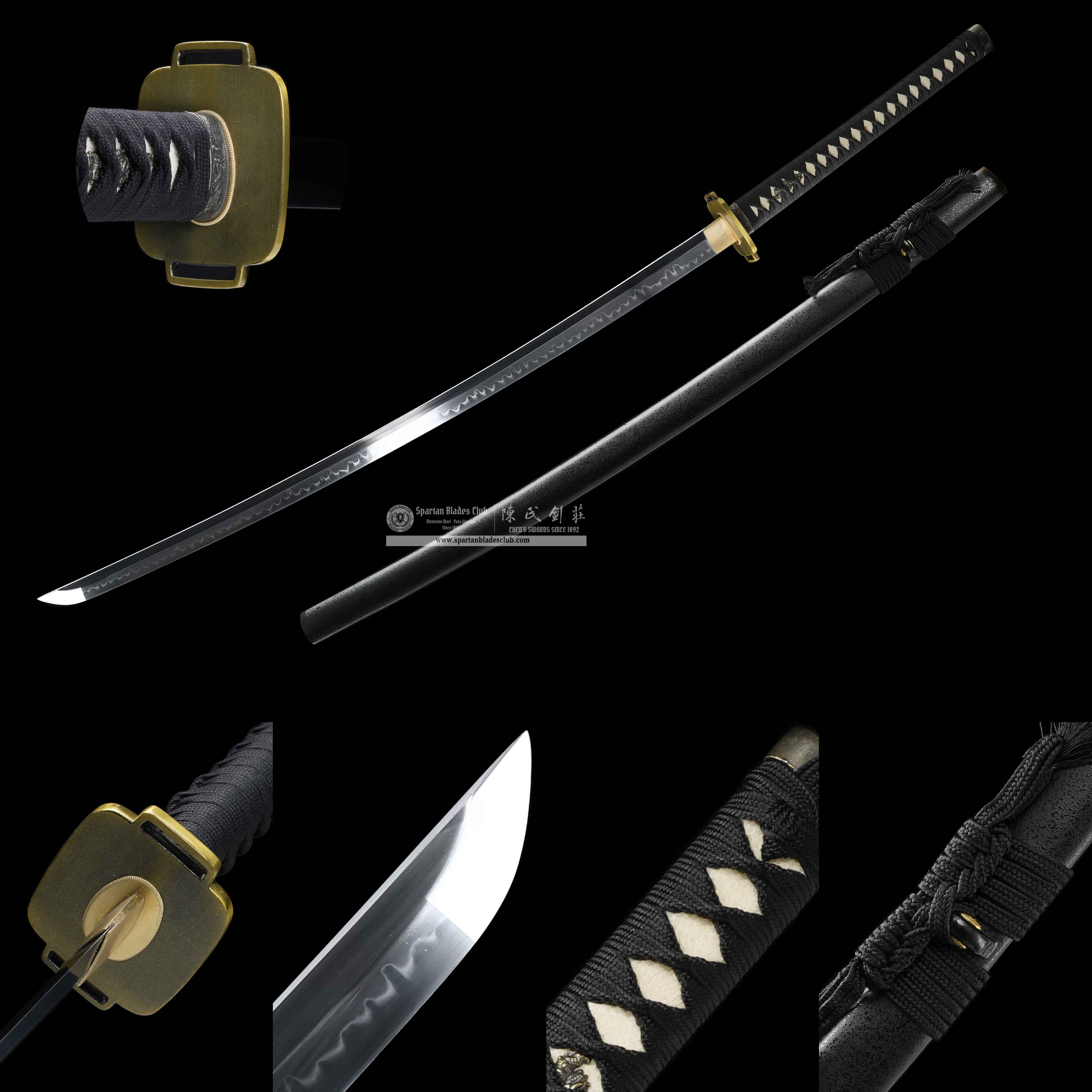 HY147 | Final Fantasy VII | Masamune | Sephiroth | Odachi | T10 Steel | Clay-tempered | Real Hamon | Spring Steel | Black | Battle-Ready | Full-tang | Spartan Blades Club | CHEN'S SWORDS 1892 - Spartan Blades Club - 陳氏劍莊1892