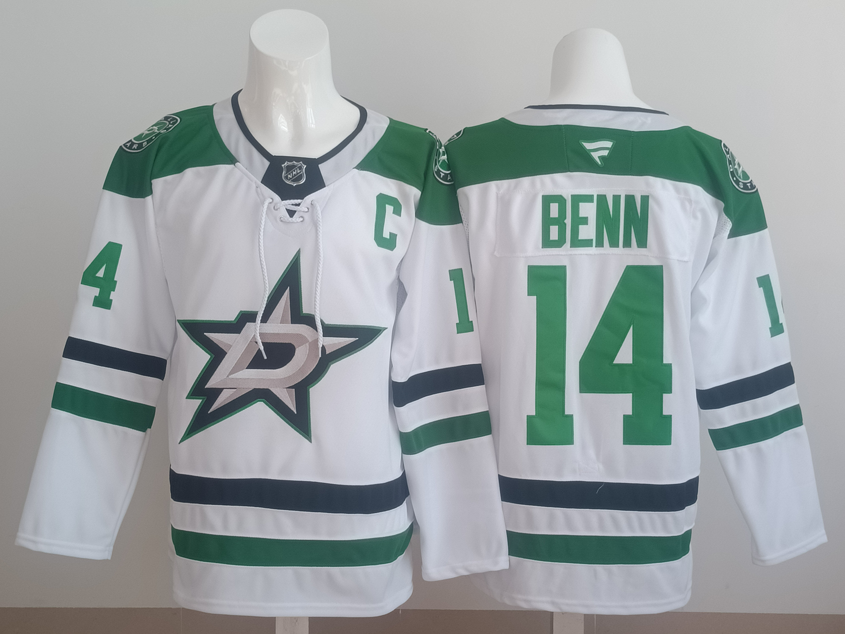 Men's Dallas Stars Jamie Benn #14 Fanatics White Premium Player Jersey