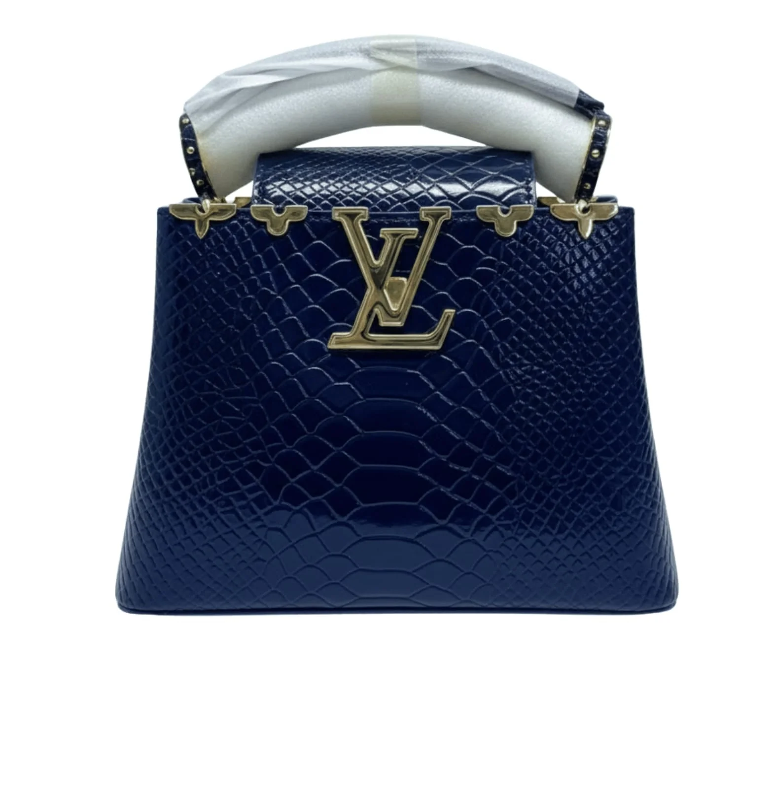 Louis Vuitton Bag | Capucines 21cm Handbag Navy Python